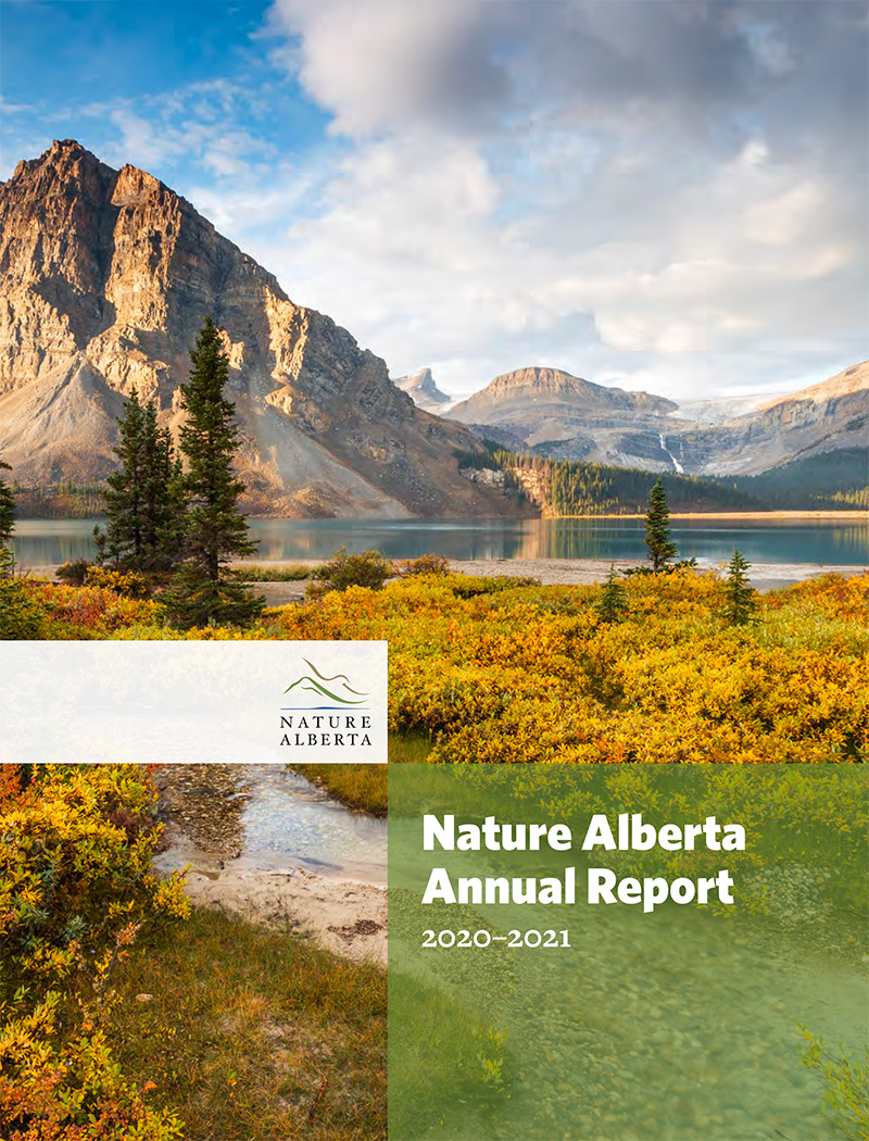 Cover of the Nature Alberta 2020-2021 Annual Report